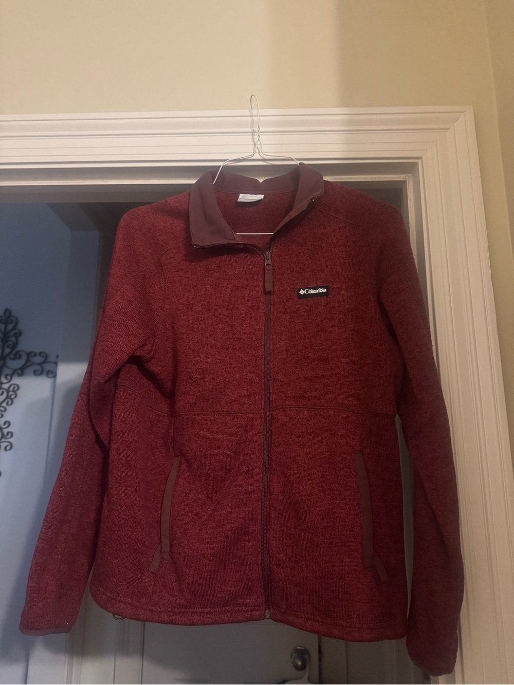 Columbia Women’s Maroon Full-Zip Teddy Jacket